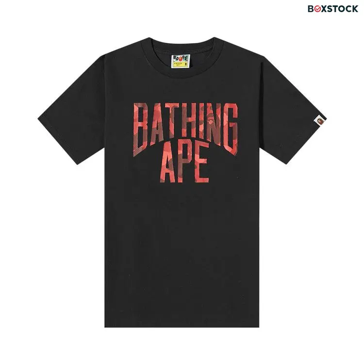 BAPE Color Camo A NYC Logo Tee 'Black/Red' Spring/Summer 2023