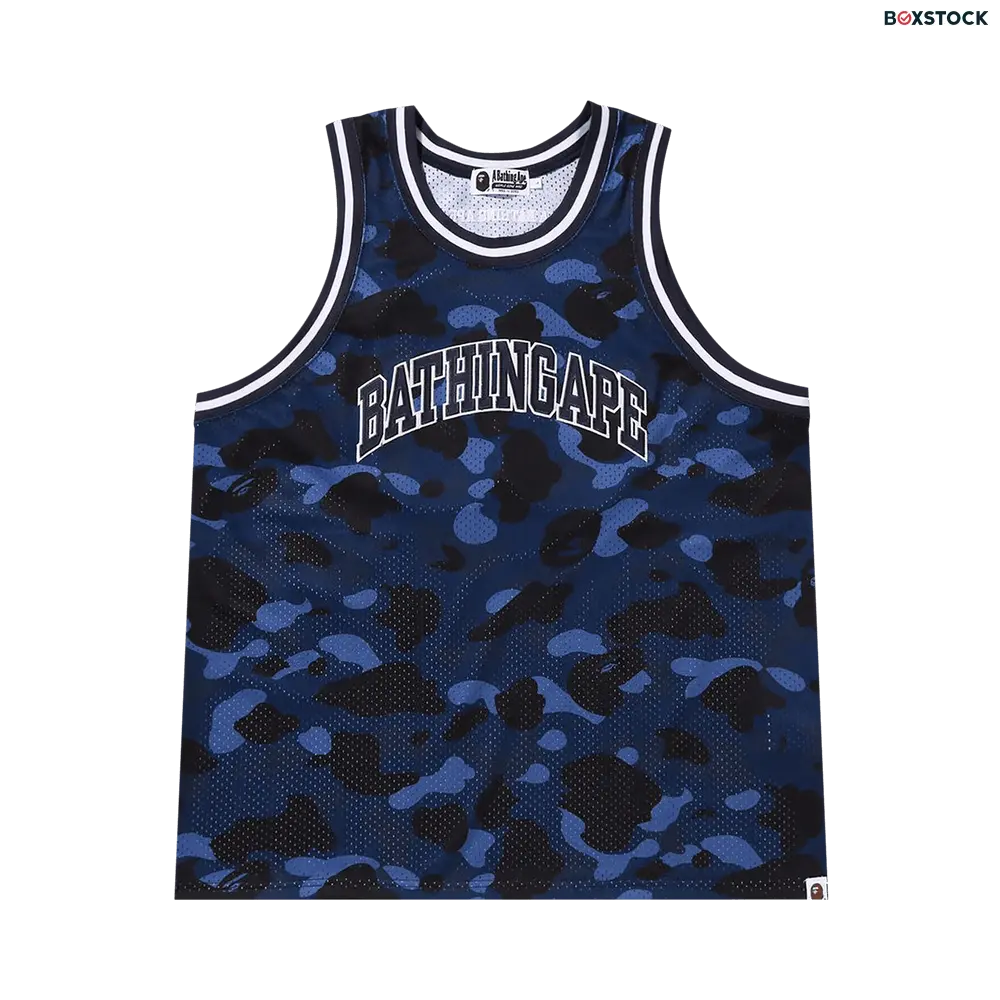 bape BAPE Color Camo Basketball Tank Top 'Navy' Blue Spring/Summer 2023