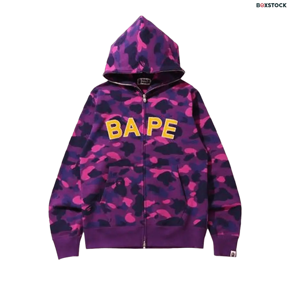 BAPE Color Camo Full Zip Hoodie 'Purple' Fall/Winter 2021