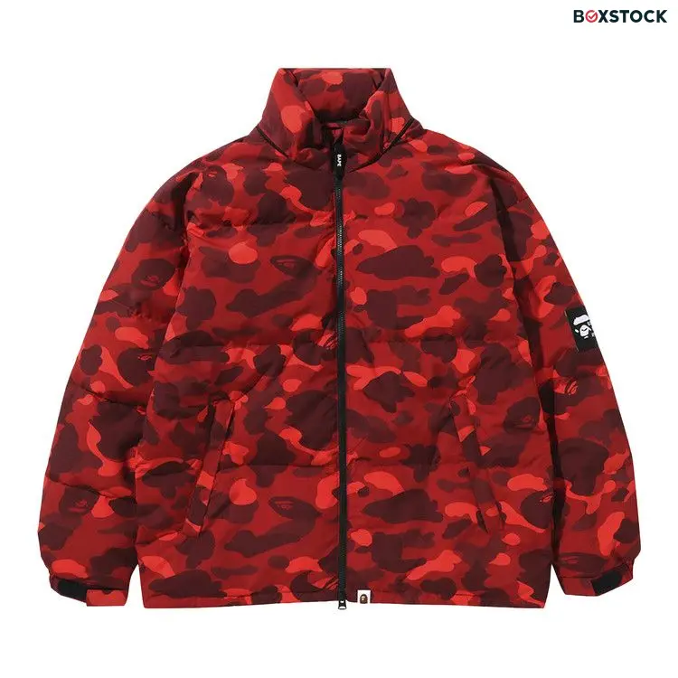 BAPE Color Camo Relaxed Fit Down Jacket 'Red' Fall/Winter 2022