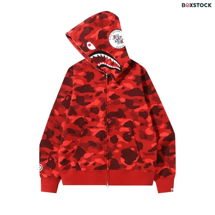 BAPE Color Camo Shark Full Zip 'Red' Spring/Summer 2022