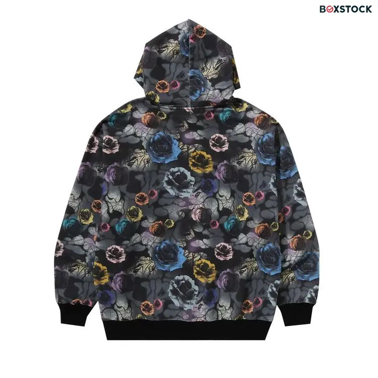 BAPE Floral Camo Pattern Relaxed Fit Pullover Hoodie 'Black'