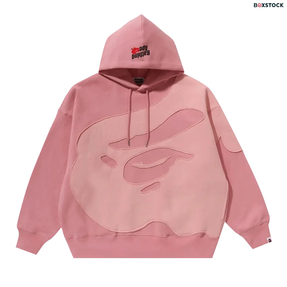 BAPE Head Patch Pullover Hoodie 'Pink'
