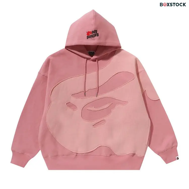 BAPE Head Patch Pullover Hoodie 'Pink'