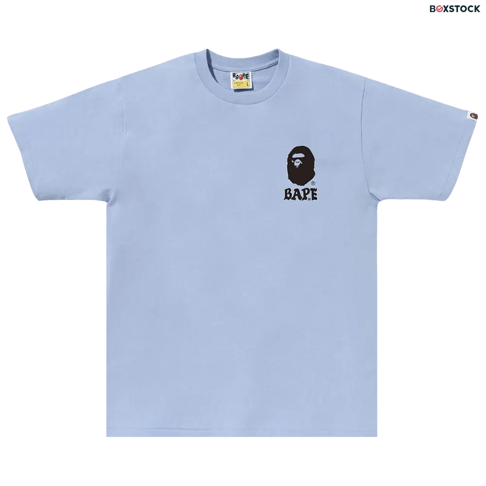 BAPE Japan Culture Lettered Tee 'Blue/Sax' Fall/Winter 2023