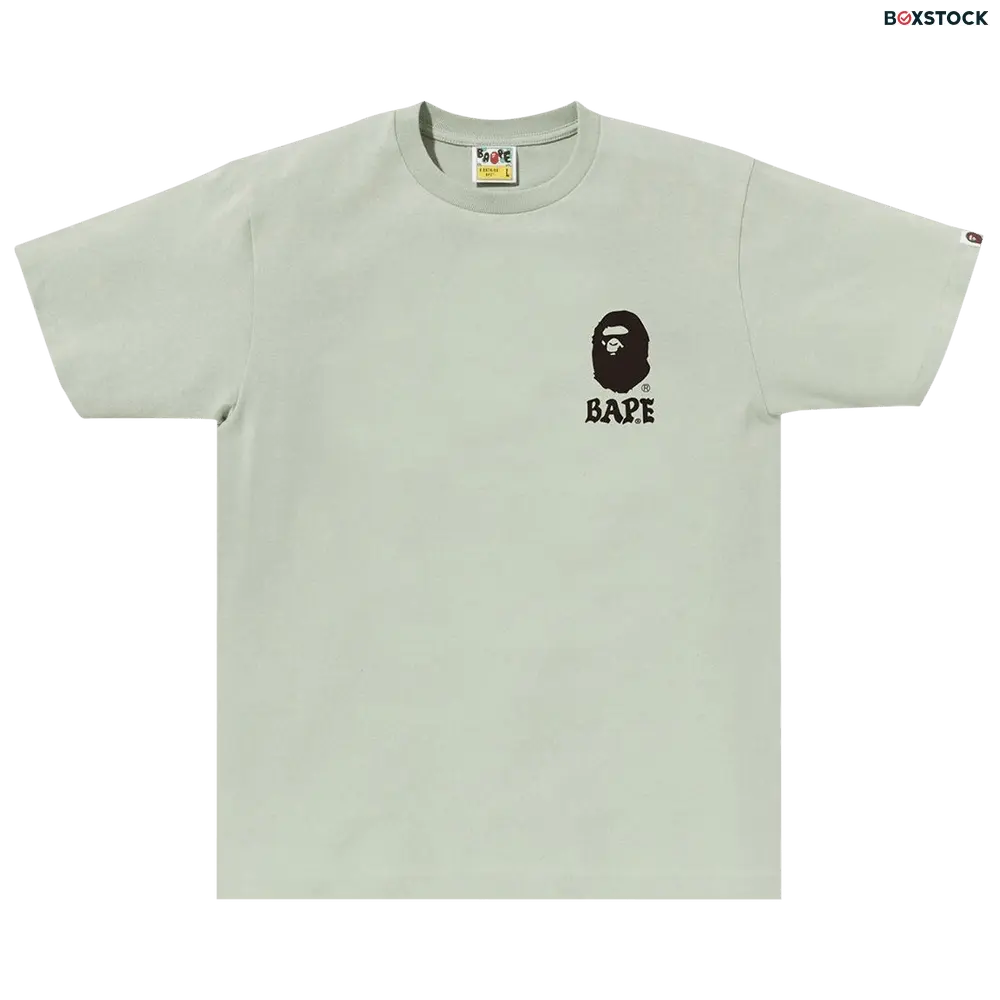 BAPE Japan Culture Lettered Tee 'Green' Fall/Winter 2023