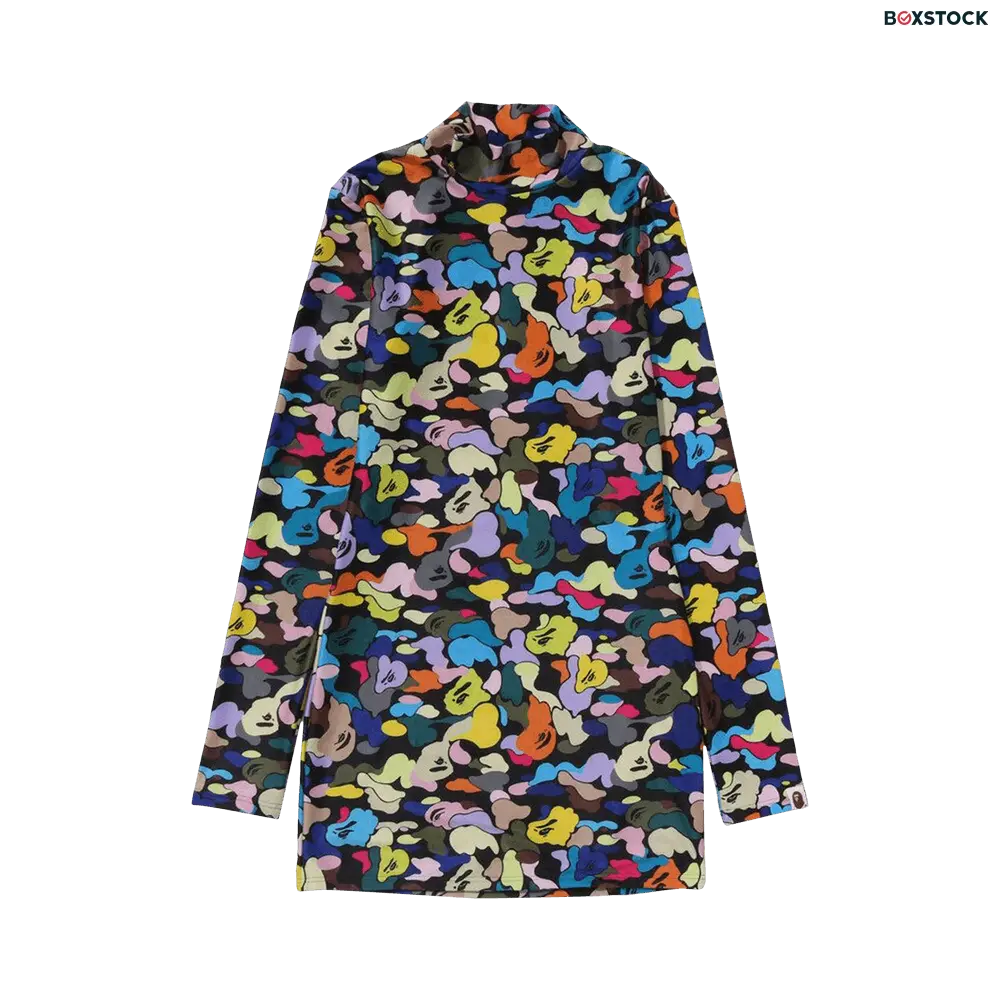 bape BAPE Multi Camo Turtleneck Onepiece 'Black' Multi-Color Fall/Winter 2023