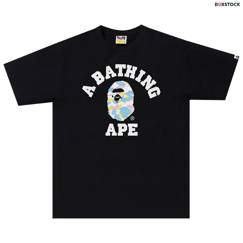 BAPE New Multi Camo College Tee 'Black' Fall/Winter 2021