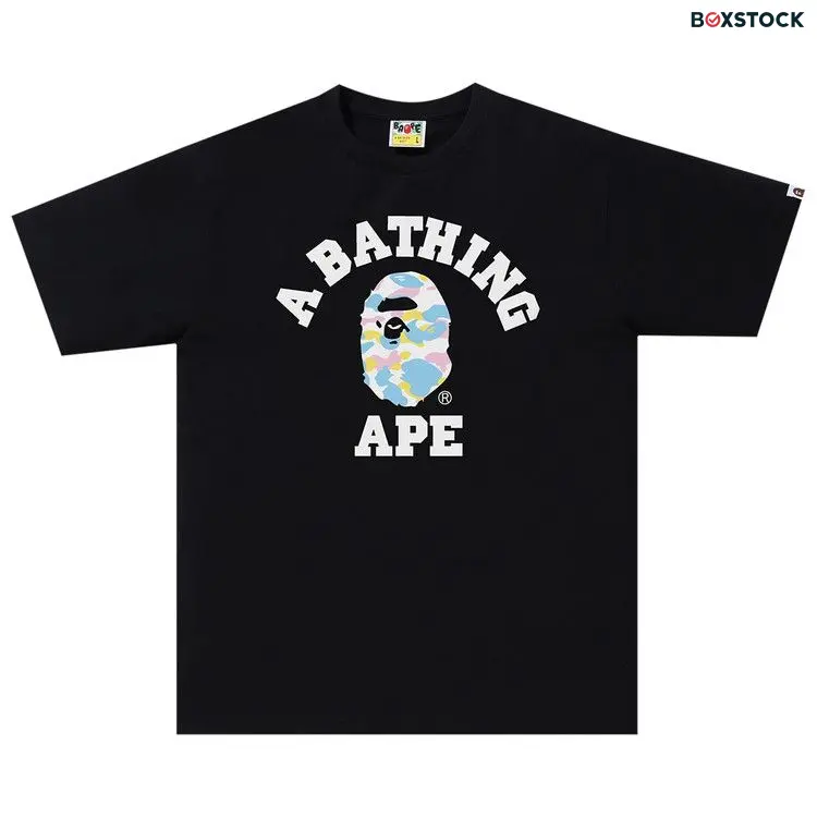 BAPE New Multi Camo College Tee 'Black' Fall/Winter 2021