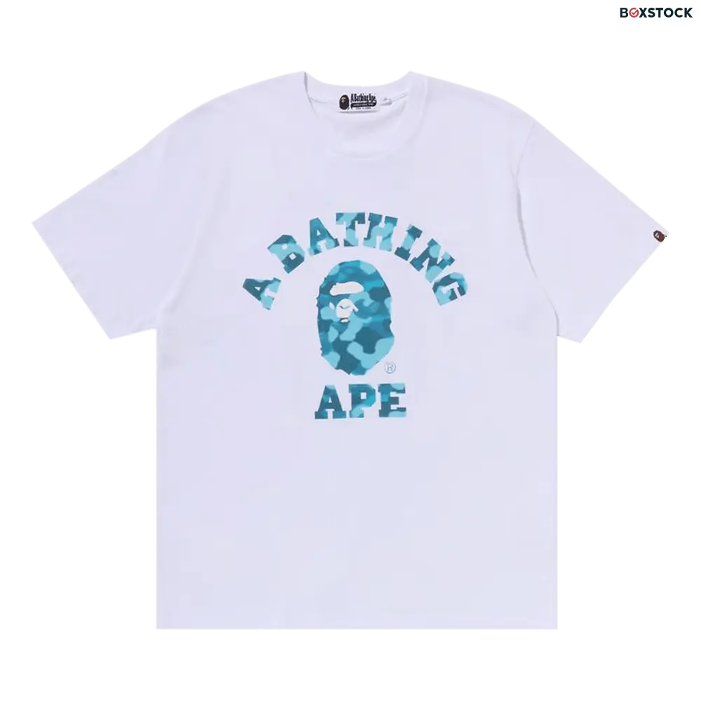 BAPE Radiation Camo College Tee 'White'