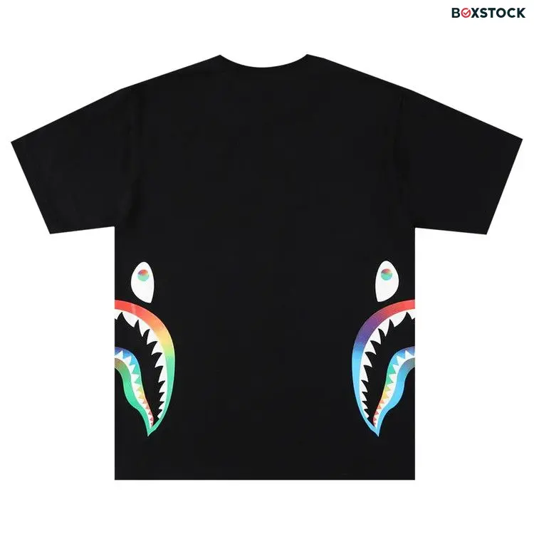 BAPE Rainbow Side Shark Tee 'Black' Fall/Winter 2021