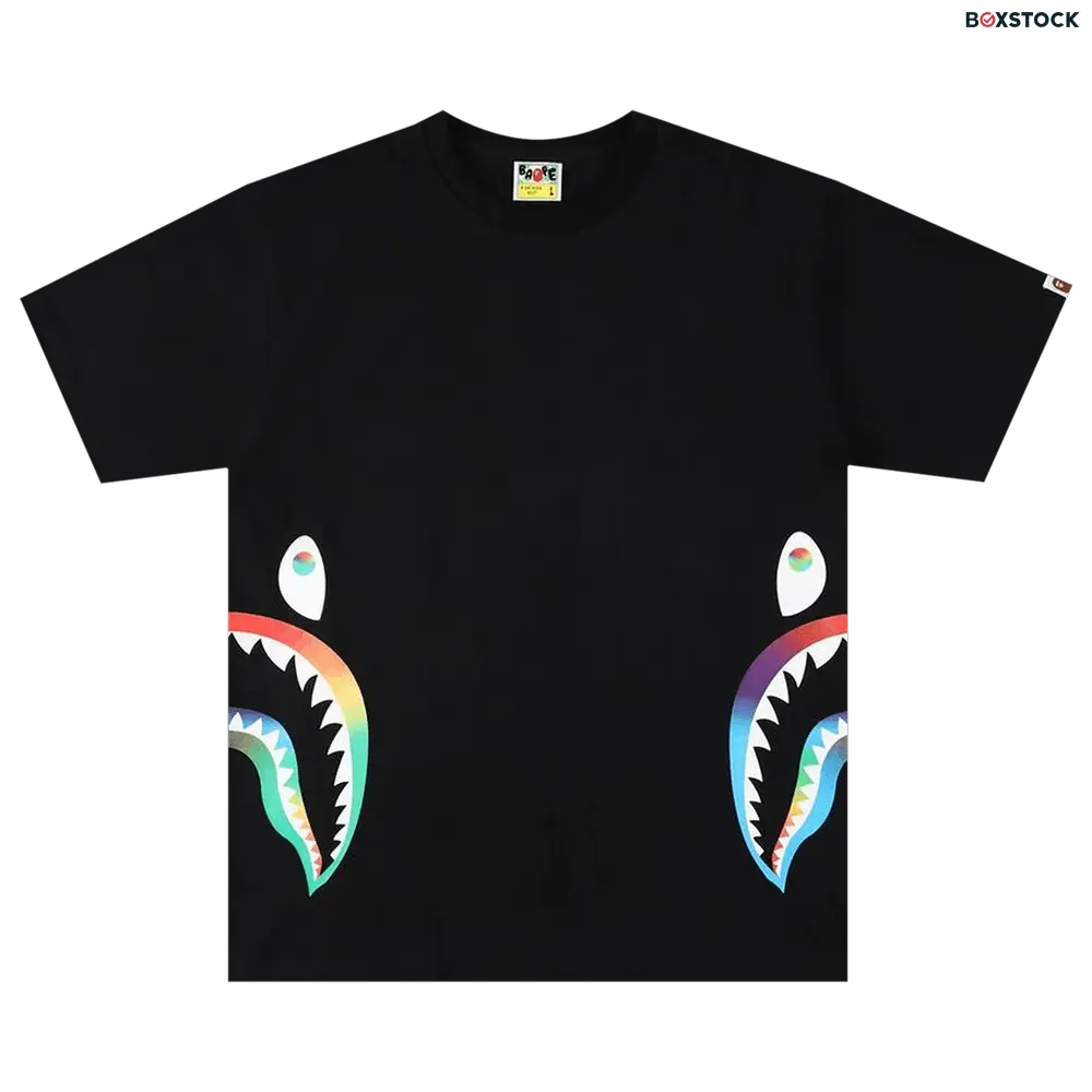 BAPE Rainbow Side Shark Tee 'Black' Fall/Winter 2021