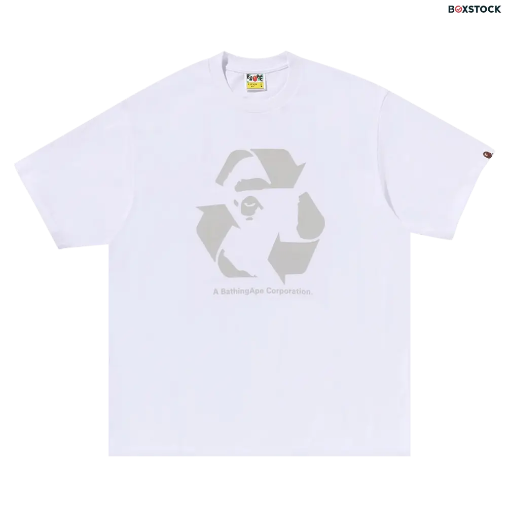 bape BAPE Recycle Motif Relaxed Fit Tee 'White' Spring/Summer 2024