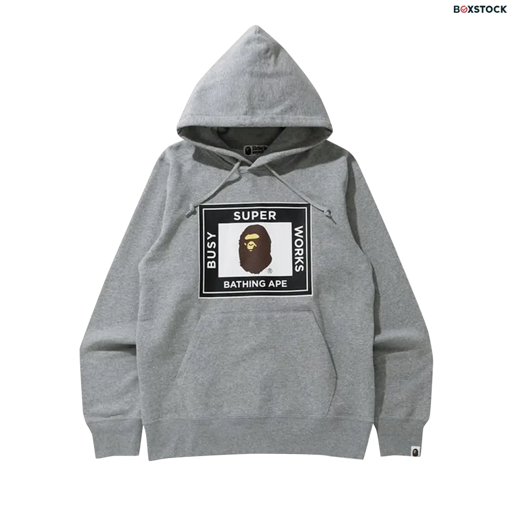 BAPE Super Busy Works Pullover Hoodie 'Grey' Spring/Summer 2021