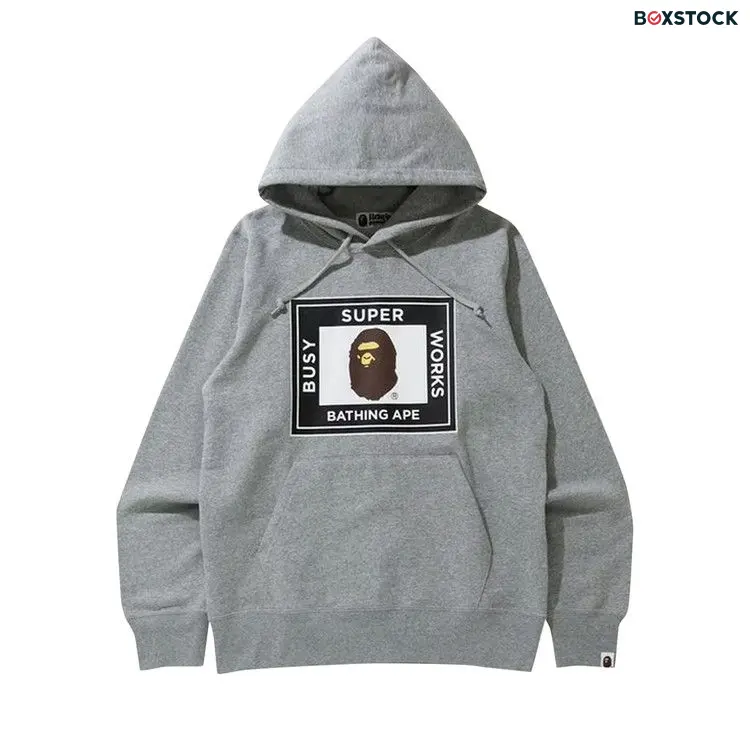 BAPE Super Busy Works Pullover Hoodie 'Grey' Spring/Summer 2021