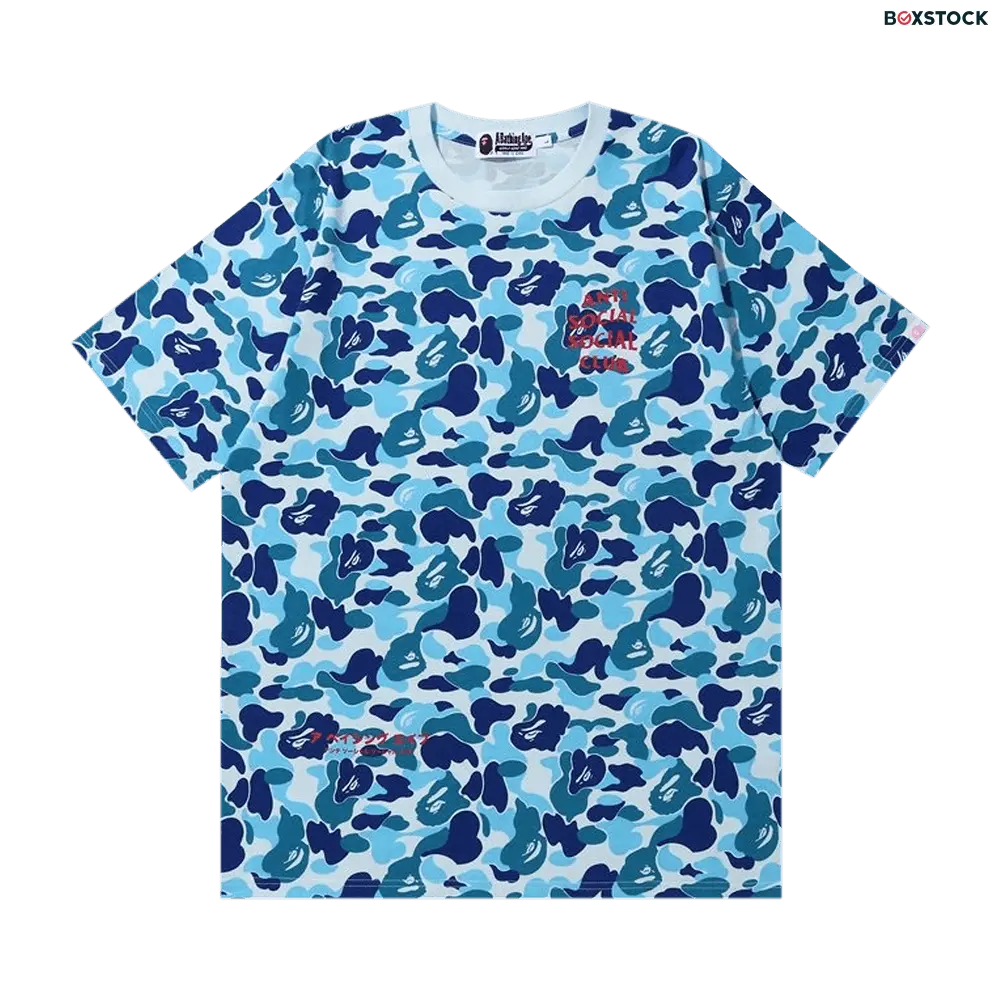 BAPE x Anti Social Social Club ABC Camo Tee 'Blue' Fall/Winter 2020