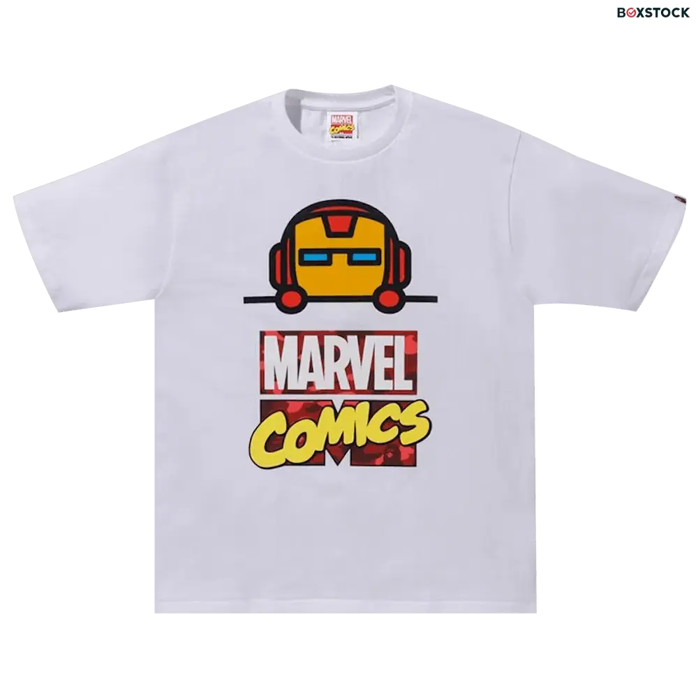 bape BAPE x Marvel Comics Iron Man Tee 'White' Spring/Summer 2019