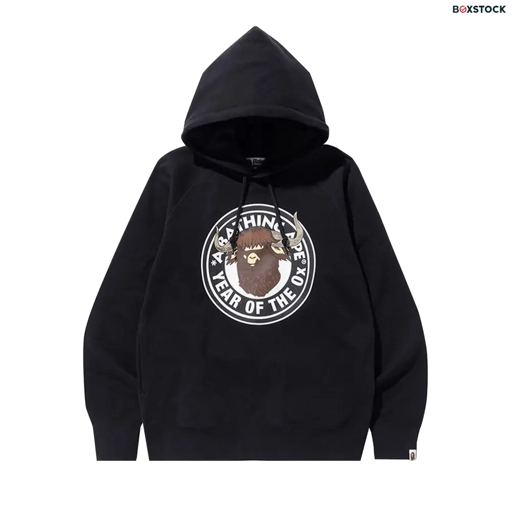 BAPE Year Of The Ox Pullover Hoodie 'Black' Spring/Summer 2021