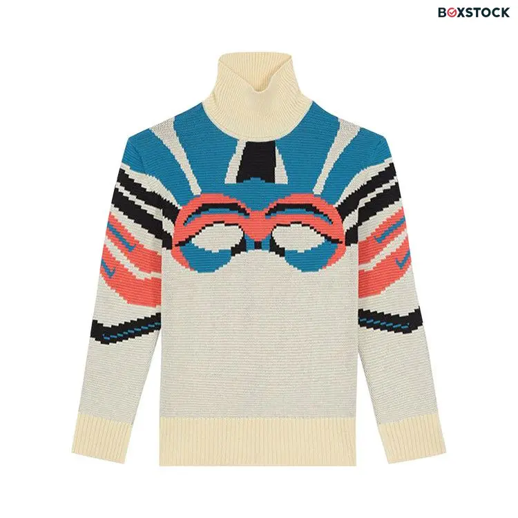 BLUEMARBLE Jacquard Mockneck Wool Jumper 'Yellow' Fall/Winter 2023