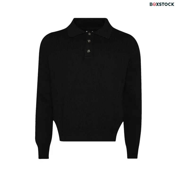Bode Cashmere Polo 'Black' Spring/Summer 2024