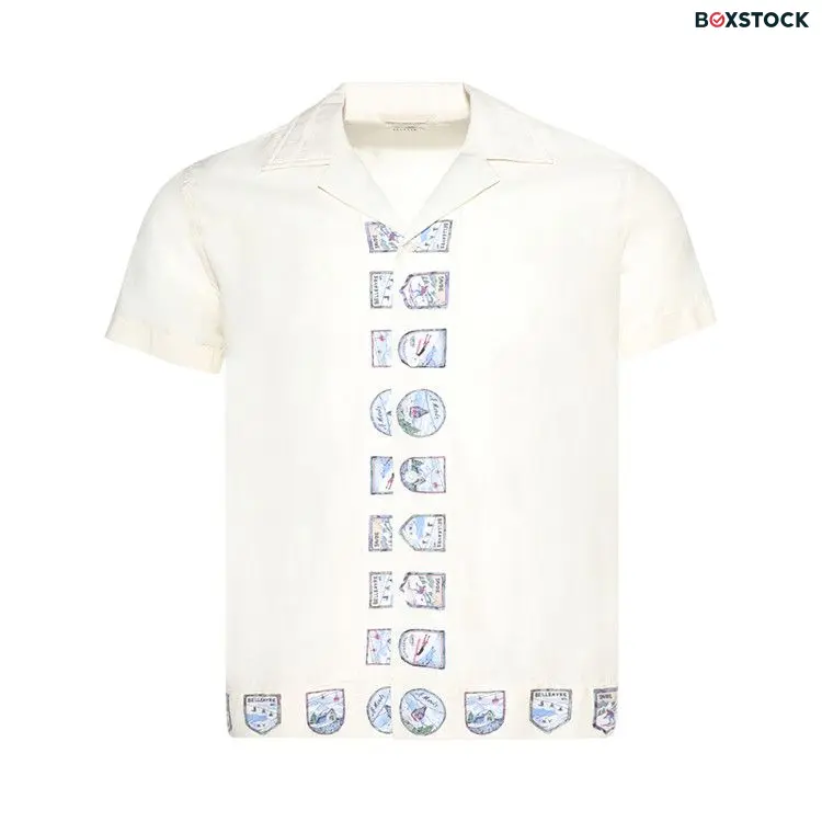 Bode Ski Season Short-Sleeve Shirt 'Ecru' White Fall/Winter 2024