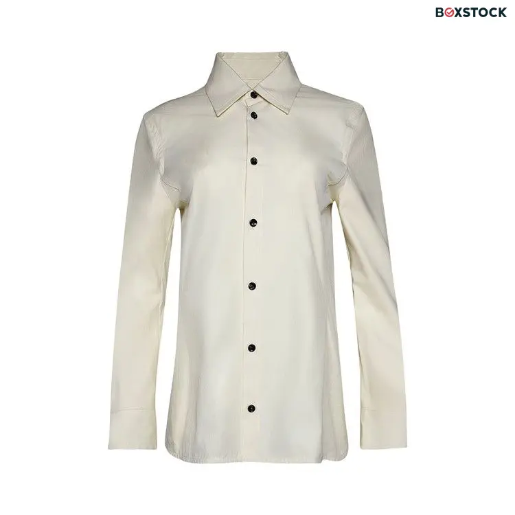 Bottega Veneta Storm Flap Shirt 'Barley' White Fall/Winter 2023