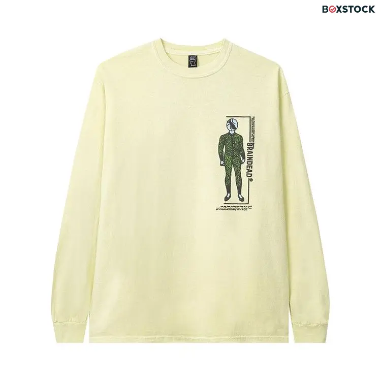 Brain Dead Evaluate Long-Sleeve Tee 'Lemon' Yellow Fall/Winter 2020