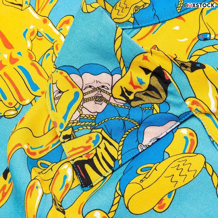 Brain Dead Jonny Negron Bondage Printed Short-Sleeve Hawaiian Shirt 'Blue' Fall/Winter 2020