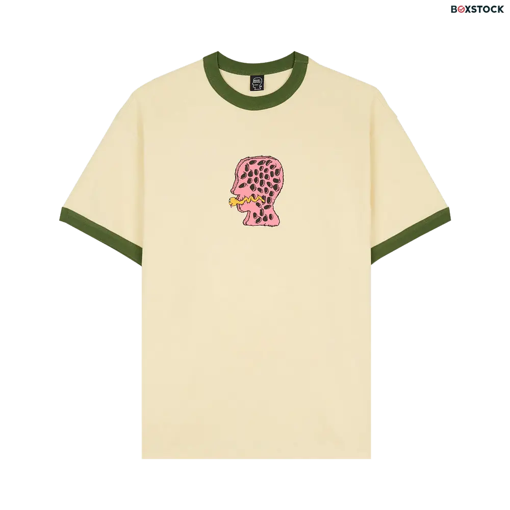 Brain Dead Mouthworm Short-Sleeve Ringer Tee 'Cream' Fall/Winter 2022