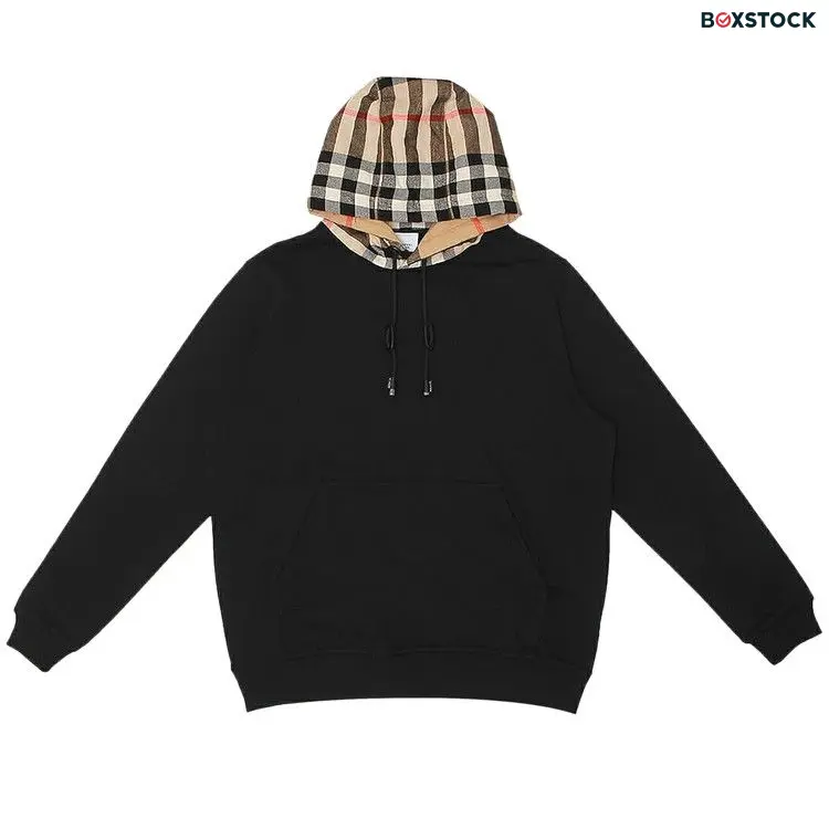 Burberry Check Zip Up Hoodie 'Black' Spring/Summer 2024