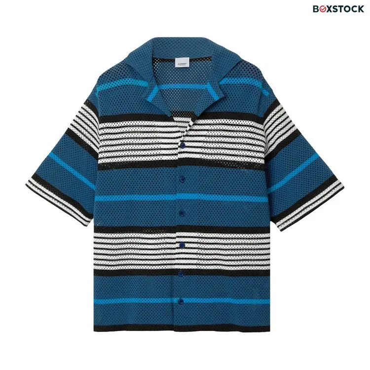Burberry Knit V Neck 'Rich Navy' Blue
