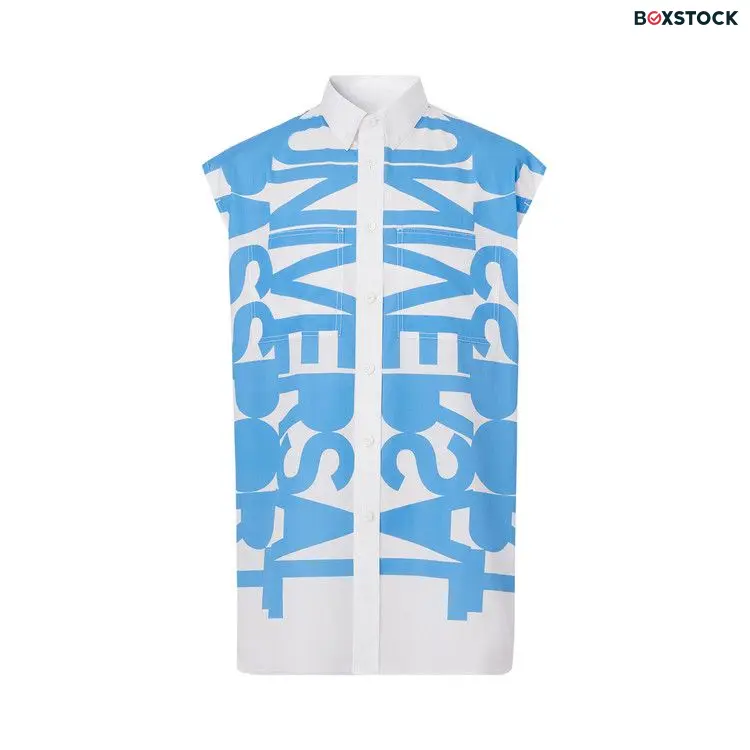 Burberry Universal Passport Sleeveless Shirt 'Blue Topaz' Spring/Summer 2022