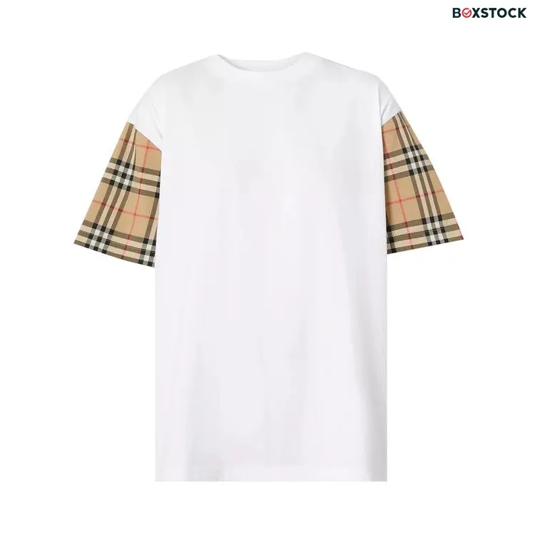 Burberry Vintage Check Sleeve Oversized T-Shirt 'White' Spring/Summer 2022