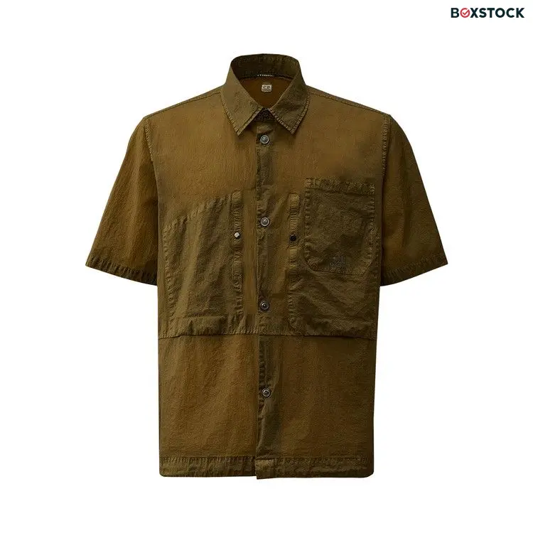 C.P. Company Light Microweave Short-Sleeve Shirt 'Ivy Green' Spring/Summer 2024