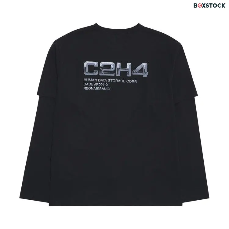 C2H4 Double Layered Long-Sleeve T-shirt 'Black' Spring/Summer 2020