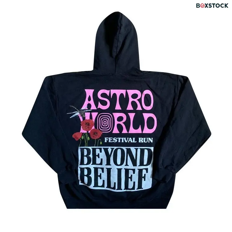 Cactus Jack by Travis Scott Astroworld Festival Run Beyond Belief Hoodie 'Black' Spring/Summer 2019