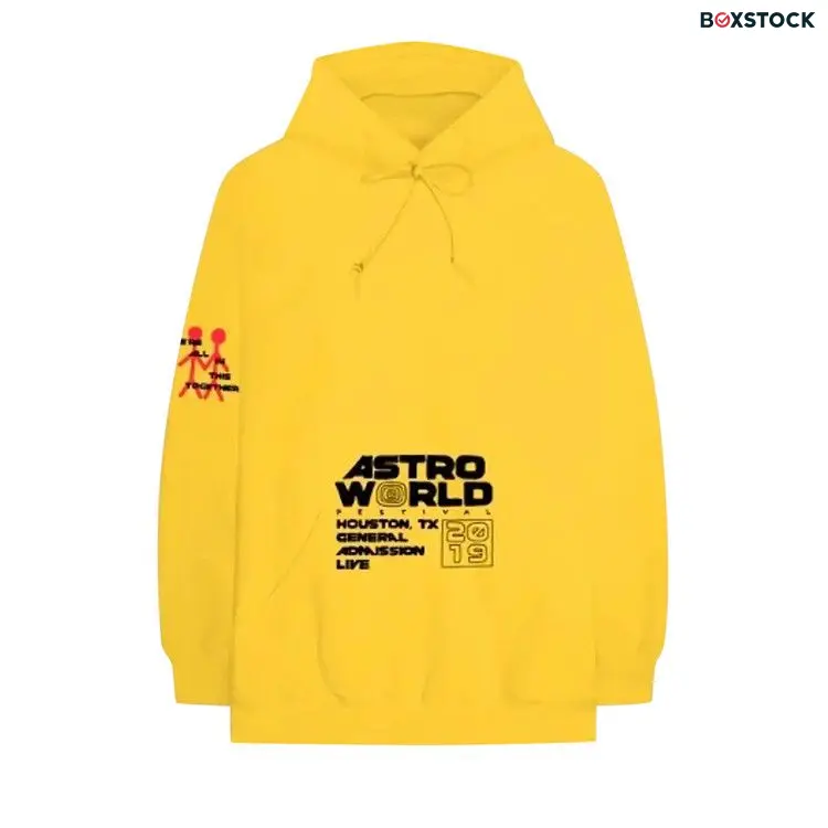 Cactus Jack by Travis Scott Astroworld Festival 2019 Official Souvenir Hoodie 'Gold' Fall/Winter 2019