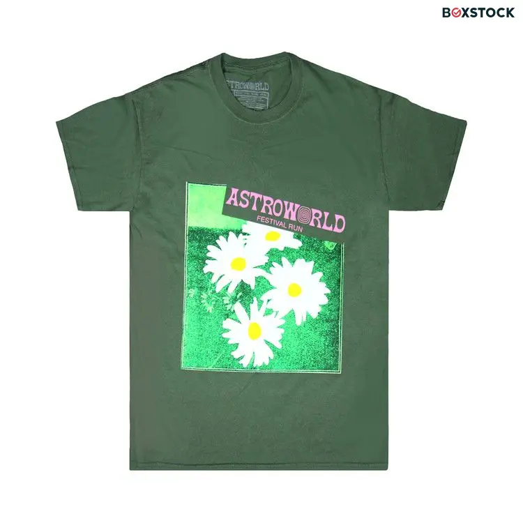 Cactus Jack by Travis Scott Astroworld Festival Run Flower T-Shirt 'Green' Spring/Summer 2019