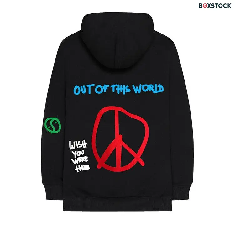 Cactus Jack by Travis Scott Astroworld World Peace Hoodie 'Black' Fall/Winter 2018