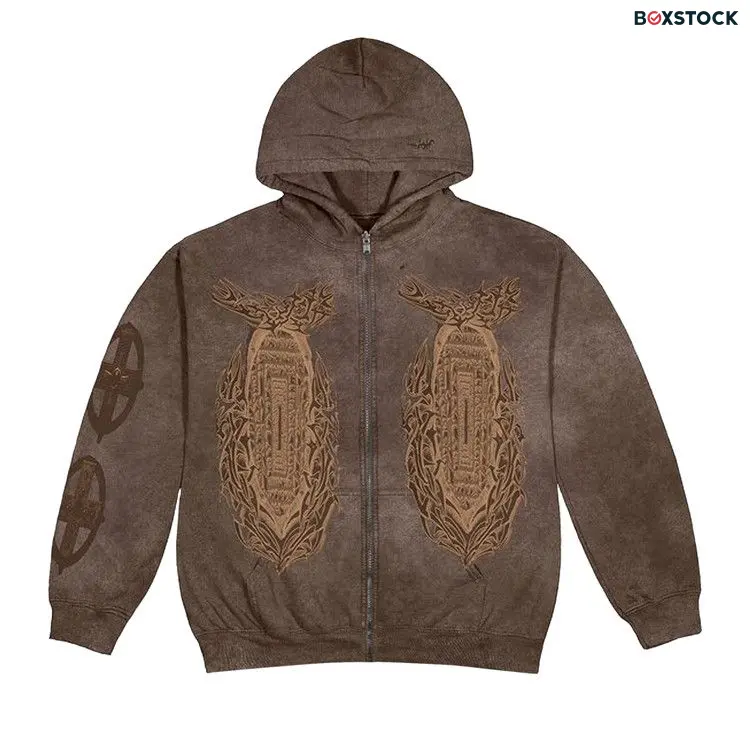 Cactus Jack by Travis Scott God's Country Zip Hoodie 'Brown' Fall/Winter 2023