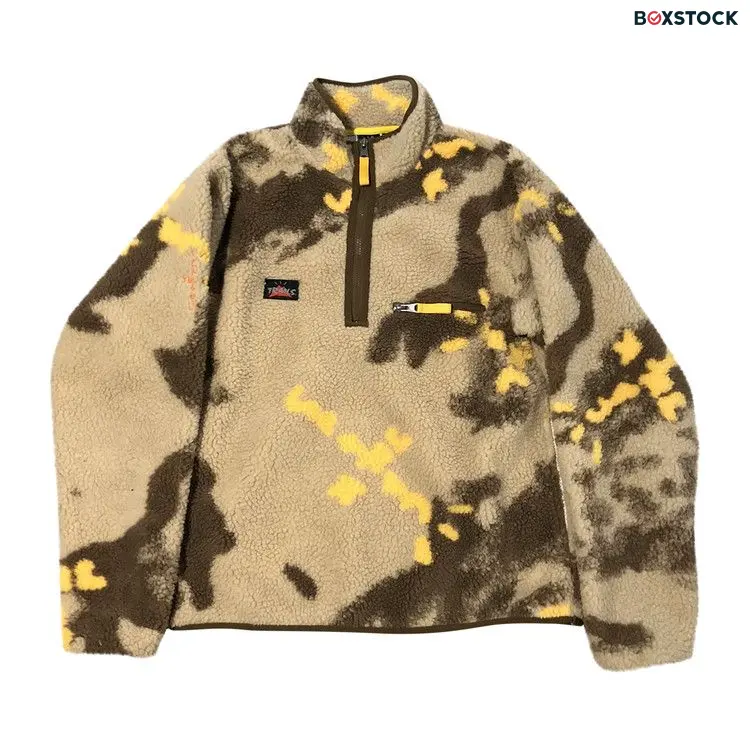 Cactus Jack by Travis Scott Half-Zip Sherpa Pullover 'Cream' Spring/Summer 2020