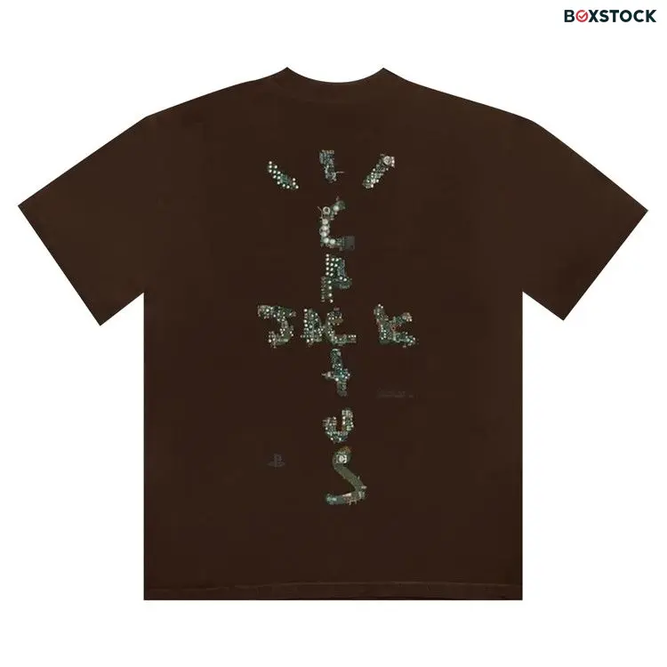 Cactus Jack by Travis Scott Motherboard Logo II T-Shirt 'Brown' Fall/Winter 2020
