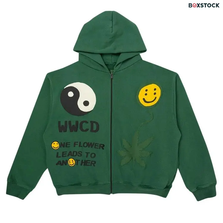 Cactus Plant Flea Market Earth First Zip Hooded Sweatshirt 'Green' Spring/Summer 2021
