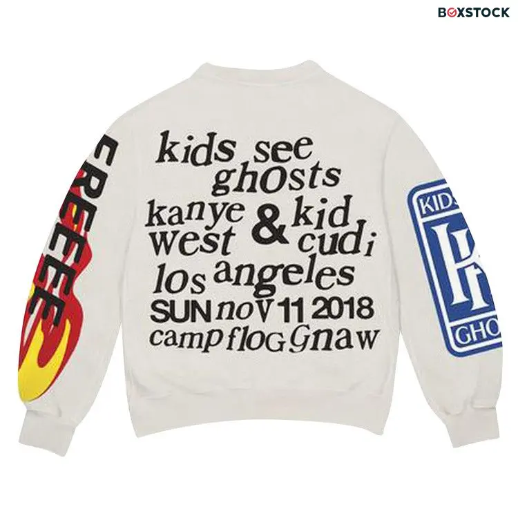 Cactus Plant Flea Market Kids See Ghosts FREEEE Crewneck Sweatshirt Ghost 'Ghost' White Fall/Winter 2018