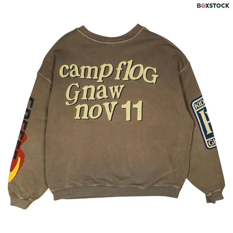 Cactus Plant Flea Market Kids See Ghosts Lucky Me Crewneck Sweatshirt 'Trench' Tan Fall/Winter 2018