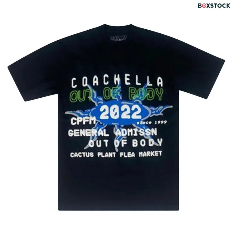 Cactus Plant Flea Market x Coachella Tee 'Black/Blue' Spring/Summer 2022