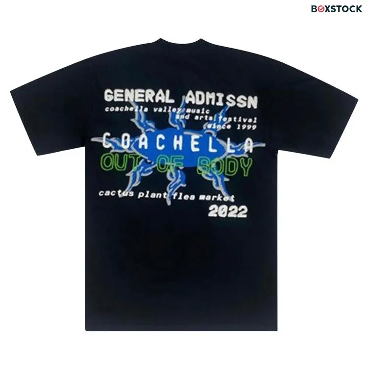 Cactus Plant Flea Market x Coachella Tee 'Black/Blue' Spring/Summer 2022