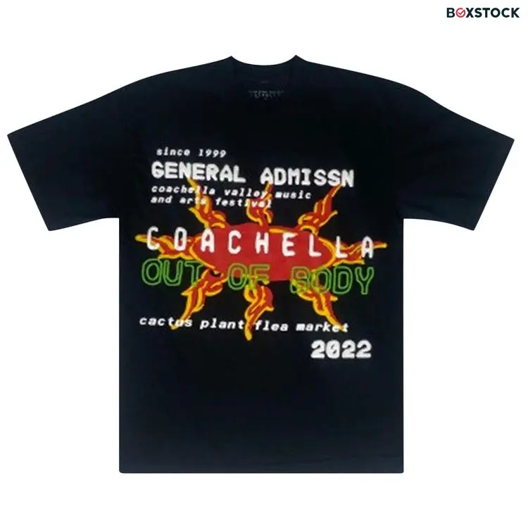 Cactus Plant Flea Market x Coachella Tee 'Black/Red' Spring/Summer 2022