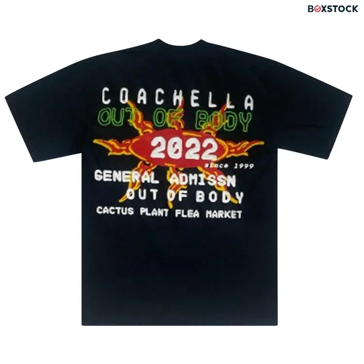 Cactus Plant Flea Market x Coachella Tee 'Black/Red' Spring/Summer 2022