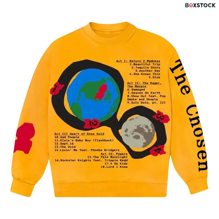 Cactus Plant Flea Market x Kid Cudi For MOTM III Beautiful Trip Crewneck 'Yellow' Fall/Winter 2020
